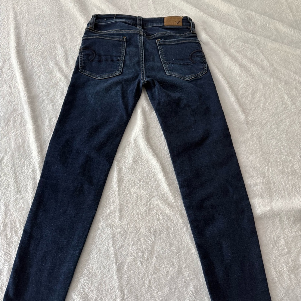 American Eagle Super Stretch Low Rise Skinny Jeggings Jeans 00 - Picture 6 of 8